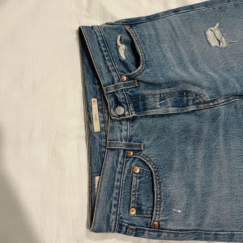 Levi's Wedgie High Rise Straight Leg Jeans - Picture 3 of 7
